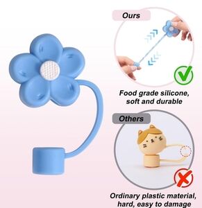 Stanley Straw Topper cover 🩵🤍